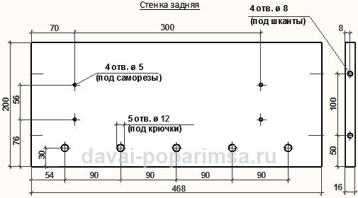 Полка настенная своими руками для бани &ndash; делаем по чертежам