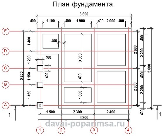 Проектирование фундамента для бани 5х6 метров