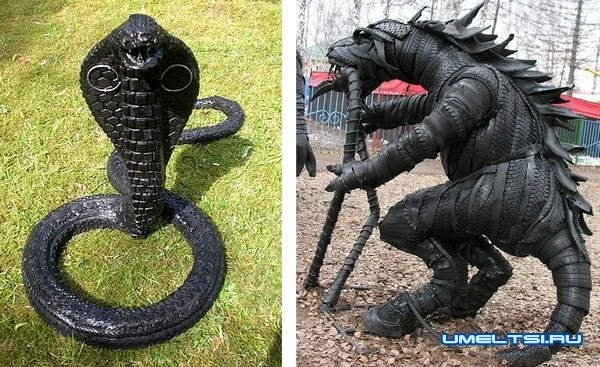 Поделки из шин новинки