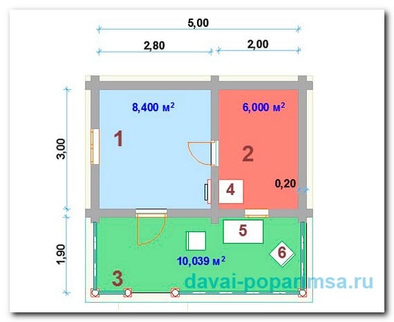 Планировка бани 3х5 метров Планировка бани 3х5 метров