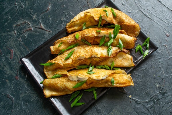 Блинчики с сыром и йогуртом